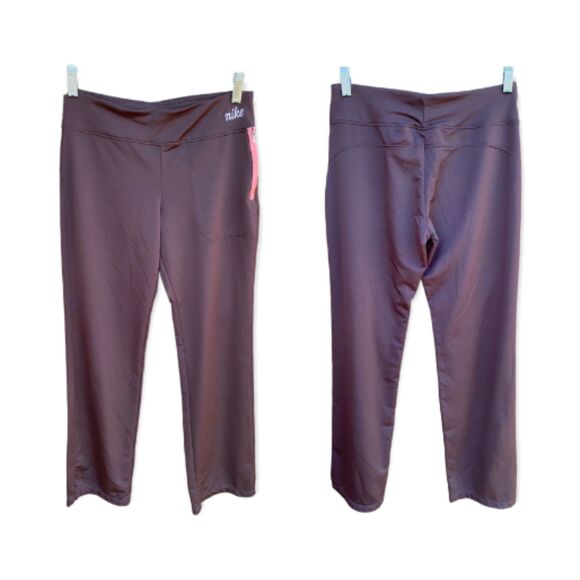 Vintage Nike Brown Pink Training Pants Women’s Size Small S Y2K Stretchy Warm Up - Picture 9 of 9